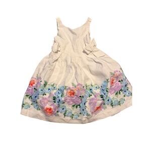 Janie and Jack lavender bouquet floral border jacquard dress girls 6